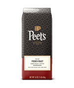 Peet's French Roast Coffee bag with a geometric pattern on a green background
