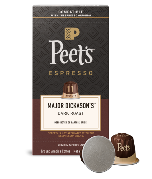 Peet's Coffee Major Dickason's Blend® Espresso capsules front of package