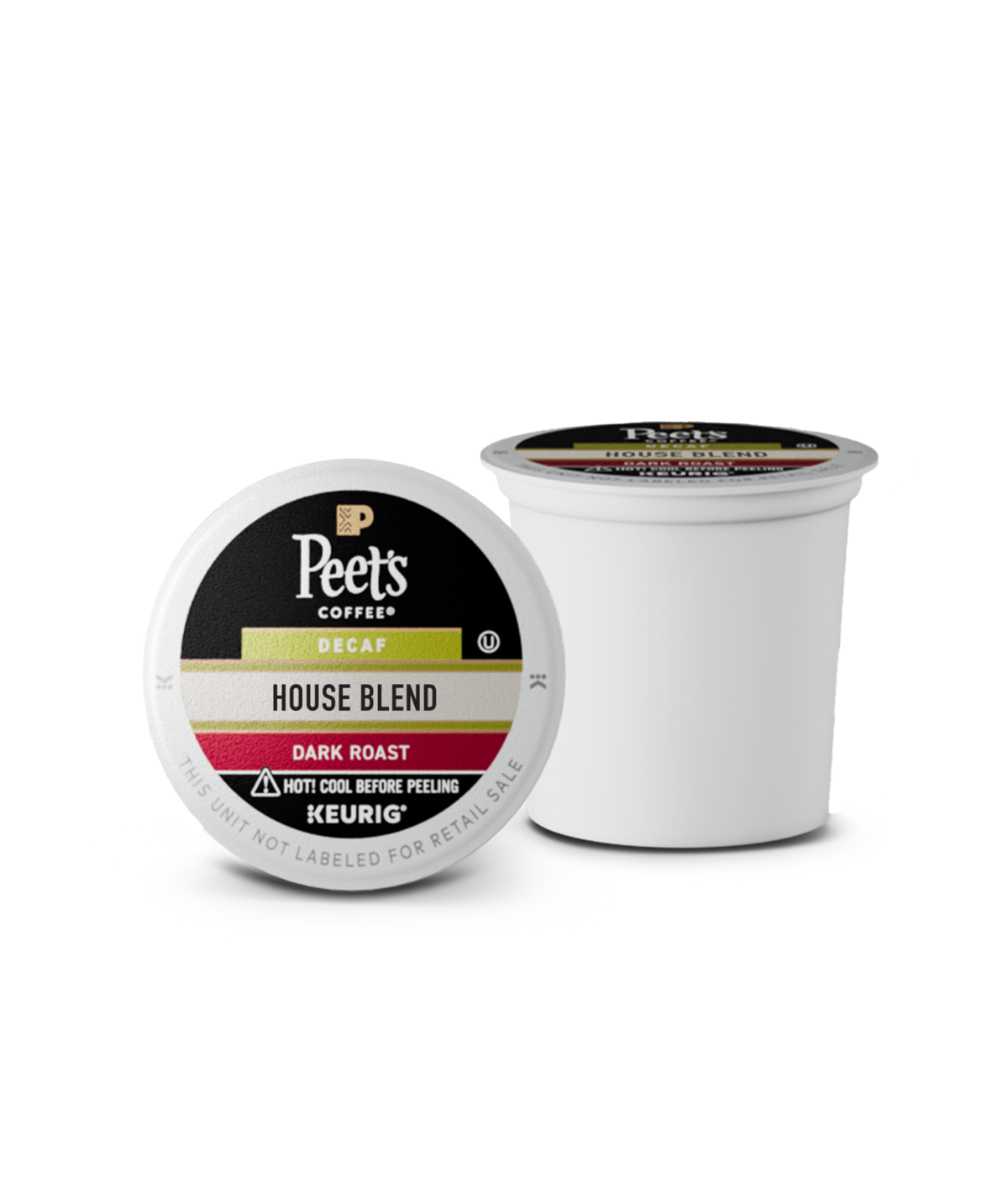 Peet's Coffee House Blend K-Cup on a white background
