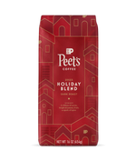 Peet's Coffee Holiday Blend 2025 Coffee Beans in a festive, red 16oz bag